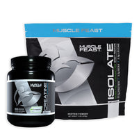 Creatine + Isolate Big Bundle Unflavored: 1 Creatine Powder (Unflavored, 2lb) + 1 Whey Protein Isolate (Unflavored, 5lb) | Premium Supplements, Vegetarian, Gluten Free