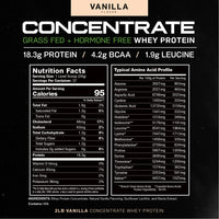 Whey Concentrate, Pasture Raised, Grass Fed, rBST/rBGH and soy free