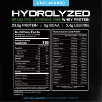 Grass-Fed Hydrolyzed Whey Protein Powder, All Natural Hormone-Free
