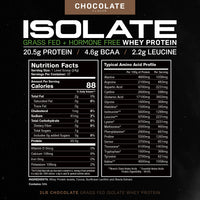 Isolate + Creatine Bundle: 1 Whey Protein Isolate (Chocolate, 2lb) + 1 Creatine Powder (Unflavored, 300g) | Premium Supplements, Vegetarian, Gluten Free