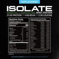 Creatine + Isolate Big Bundle Unflavored: 1 Creatine Powder (Unflavored, 2lb) + 1 Whey Protein Isolate (Unflavored, 5lb) | Premium Supplements, Vegetarian, Gluten Free