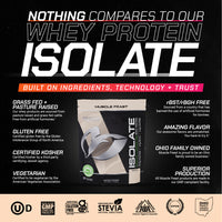 Creatine + Isolate Bundle: 1 Creatine Powder (Unflavored, 2lb) + 1 Whey Protein Isolate (Vanilla, 2lb) | Premium Supplements, Vegetarian, Gluten Free