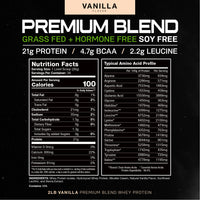 Premium Blend Protein, Pasture Raised, Grass Fed, rBST/rBGH and soy free