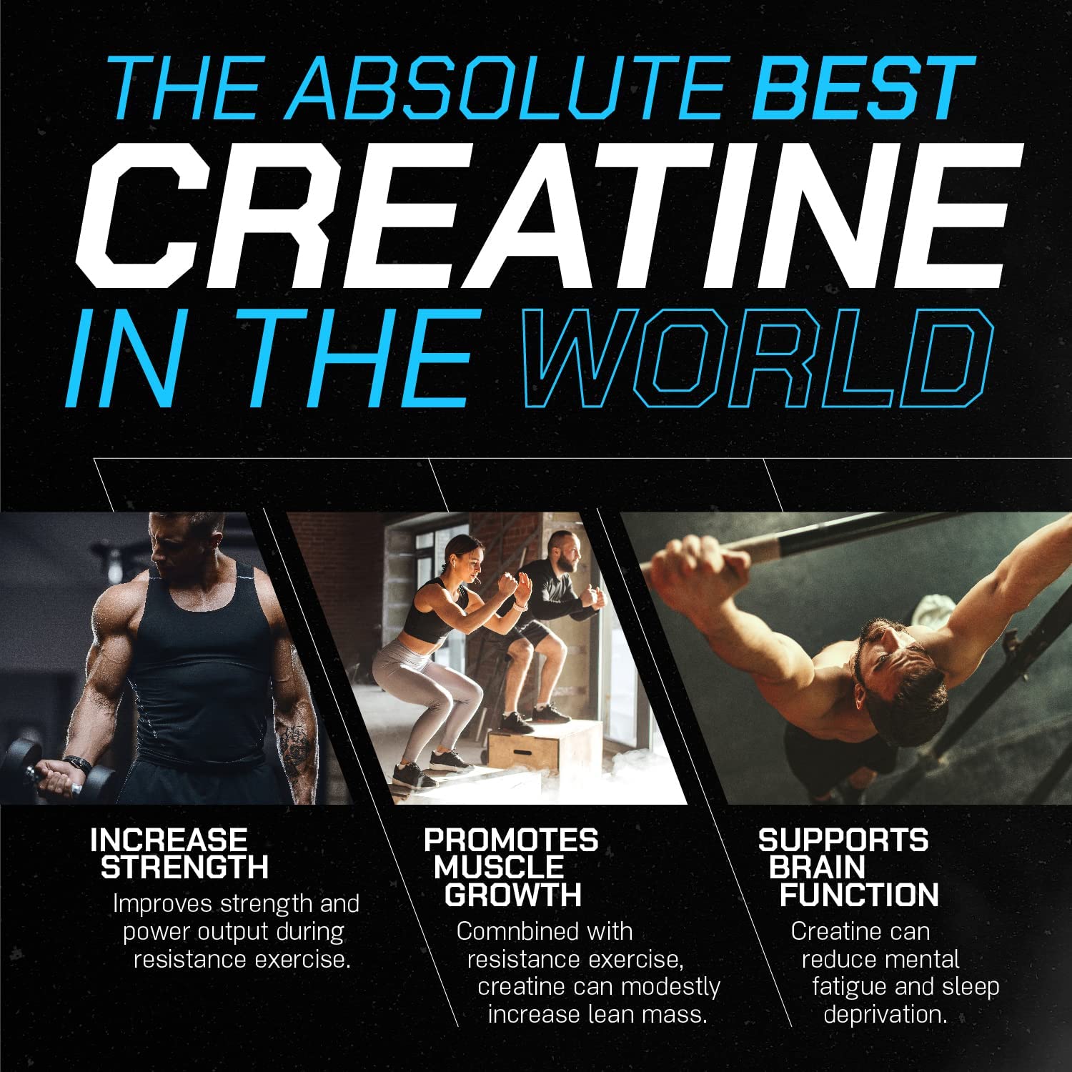 Creapure Creatine Monohydrate Powder, Vegan Keto Gluten-Free