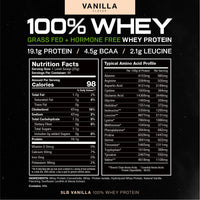 100% Whey + Creatine Bundle: (1) 100% Whey Protein (Vanilla, 5lb) + (1) Creatine Powder (Unflavored, 300g)