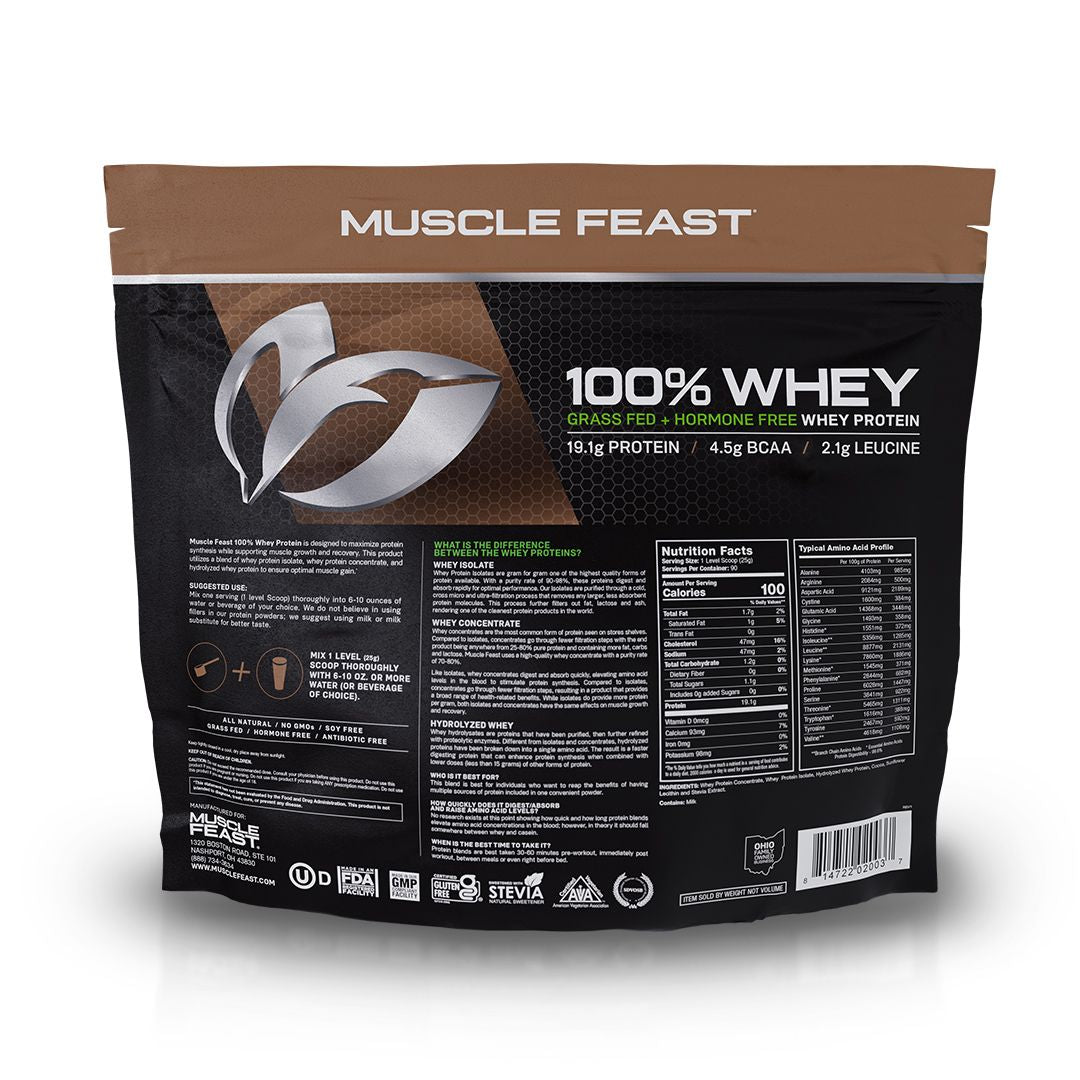 100% Whey, Pasture Raised, Grass Fed, rBST/rBGH and soy Free