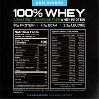 100% Whey + Creatine Bundle: (1) 100% Whey Protein (Unflavored, 5lb) + (1) Creatine Powder (Unflavored, 300g)