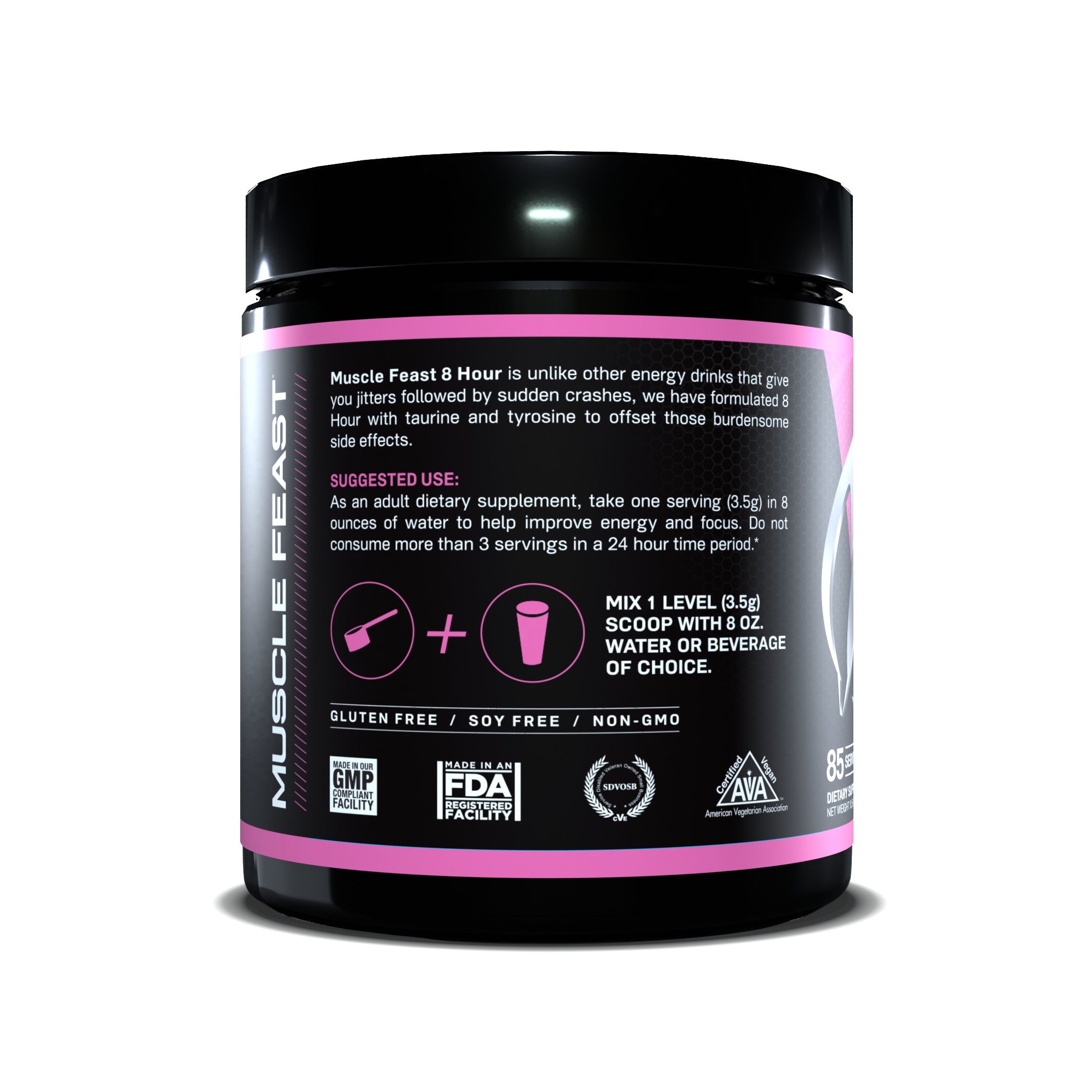 8 Hour Energy Powder Ingredients - Waterlemon Flavor