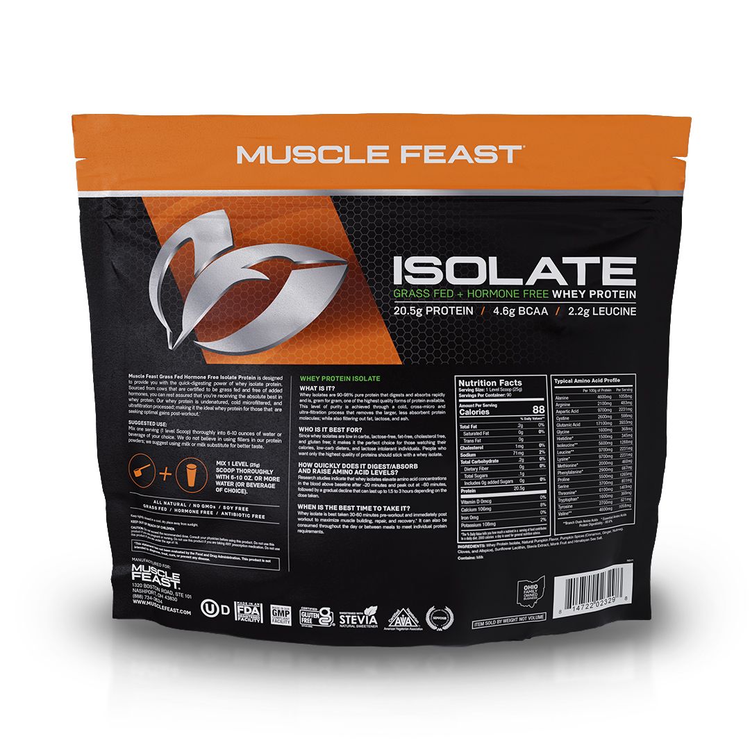 Whey Protein Isolate, Pasture Raised, Grass Fed, rBST/rBGH and soy free