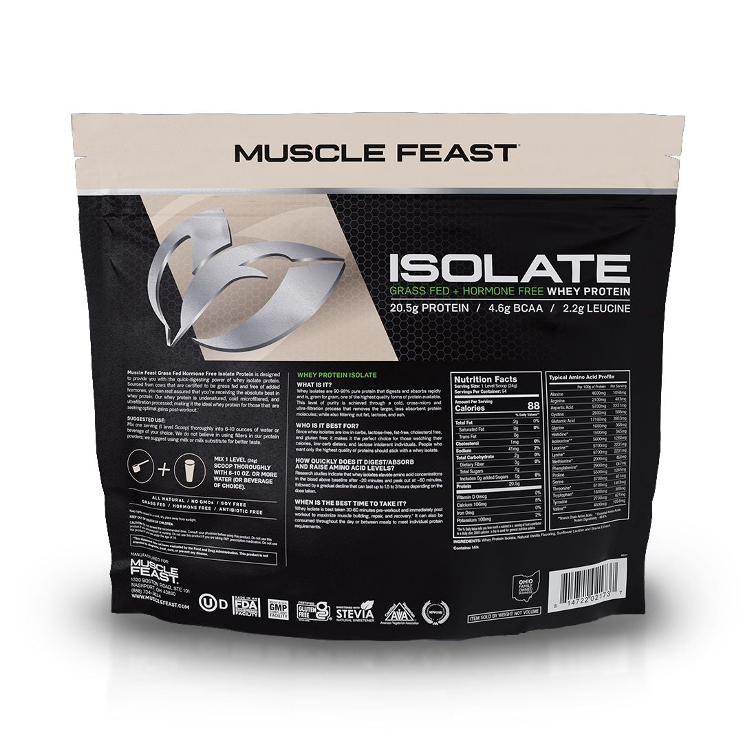 Whey Protein Isolate, Pasture Raised, Grass Fed, rBST/rBGH and soy free